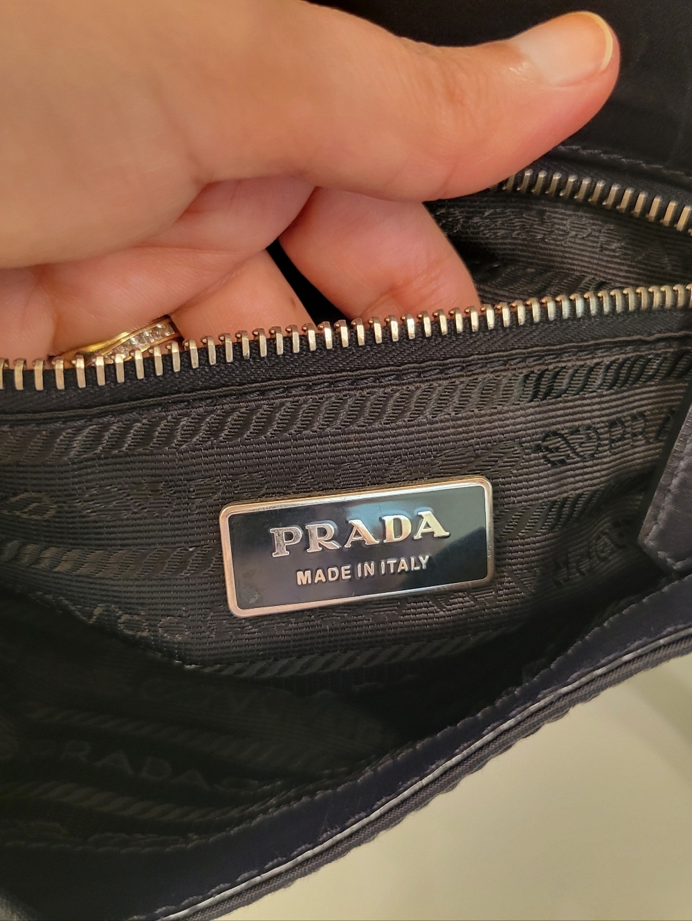 Prada Archive Black Leather & Nylon Shoulder Bag - Picture 12 of 16